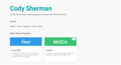 Desktop Screenshot of codysherman.com